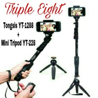Jual Paket Selfie Tongsis Bluetooth YUNTENG YT-1288 + Mini Tripod DF-228 Murah