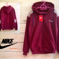 Jual Jaket Nike Elbow Maroon / Jaket Pria / Jaket Surfing / jaket Fleece Murah
