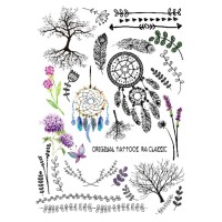 Jual LC874 Fashion Cool Temporary Tatto with Tree and Dreamcatcher Murah