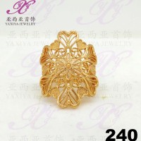 Cincin emas Dubai motifs carved love Perhiasan imitasi 18k Yaxiya 240