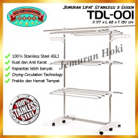 Jual Jemuran Lipat Stainless Steel 3 Susun Murah