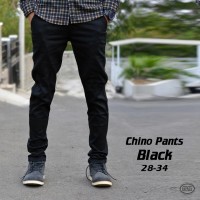 Jual Celana Panjang Chino's Hitam Big Size Slim Fit Murah