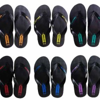Jual SATUAN Sandal Sendal Jepit Pria Swallow Black Pearl Hitam Ukuran Besa Murah
