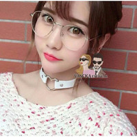 Jual KACAMATA korea bulat kc 25 gold Murah