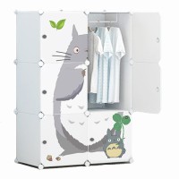 Jual rak lemari pakaian baju tororo totoro kartun putih Murah