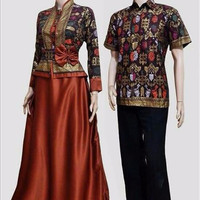 PROMO BAJU BATIK COUPLE SARIMBIT GAMIS SRG 499 SERAGAM PESTA/HIJAB LAR