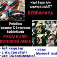 Jual Boncengan Anak / Kursi bonceng Motor Matic Polos Murah