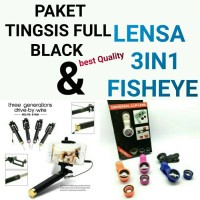 Jual paket selfie tongsis with lensa fisheye 3in1 murah berkualitas Murah