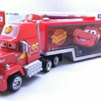 Jual Tomica Disney Pixar Cars MACK Team Transporter Cargo Truck Trailer Murah
