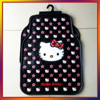Jual KARPET MOBIL HELLO KITTY FULLFACE HITAM KARPET MOBIL KARET TERBAIK Murah