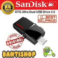 Jual SANDISK FLASHDISK OTG 16GB 130MB/S ULTRA DUAL DRIVE USB 3.0 16GB Murah