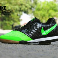 Nike Lunar Gato Hyperfuse / Sepatu Futsal / Hitam Ijo Stabil0-RN0299