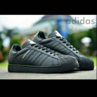 Adidas Superstar Grade Ori / Warna Full Hitam /Sepatu Sekolah-RN0284