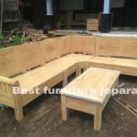 kursi tamu sudut gelung minimalis , mebel furniture