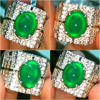 Bacan Gulau Hijau Botol Super Kristal Kaca Giwang Sadis