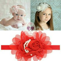 Jual Bandana Bayi Anak Kembang Besar Warna-Warni Bando | Baby Headband 8 Murah
