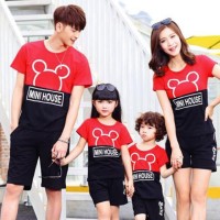 Family Couple / Baju Keluarga / Kaos 2 anak mini house 10631