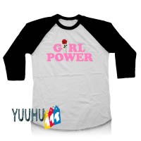 Kaos YUUHU Raglan - Girl Power Pink