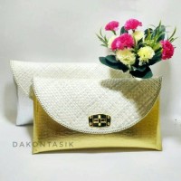 Jual DT-1739-CLUTCH Plus Rantai Kulit Vinyl Model Ular Dompet Murah