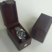 Jual TEMPAT JAM TANGAN|KOTAK JAM|BOX ARLOJI FULL DARK BROWN ISI 1 Murah