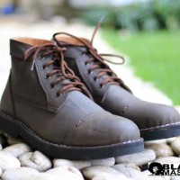 SEPATU BOOTS PRIA BLACK MASTER ZARA BUK / 2 VARIAN 39-43