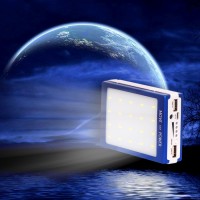 Jual Power Bank Solar Charger | 99000mAh | Stainless Emergency 20 Lights Murah