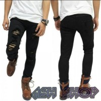 Jual Jeans sobek / celana jeans pria / celana cargo pendek / jeans robek Murah