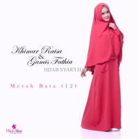 Gamis Hijab Alsa Gamis Fathia Merah Bata Size M, L