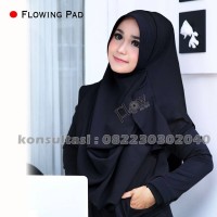 Jilbab Instan Flowing Pad Warna Hitam