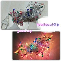 Jual lampu natal beras/hias warna-warni Murah