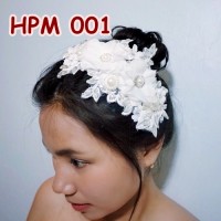 Jual Aksesoris Headpiece/ Hairpiece Rambut Pesta Wedding Putih Wanita-HPM01 Murah
