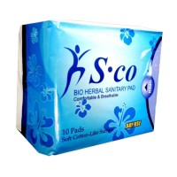 Jual Pembalut Herbal S.co / Sco Bio Herbal Sanitary Pad Day Use Biru / Blue Murah
