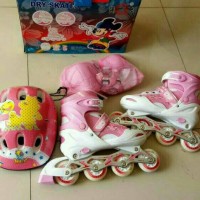Jual sepatu roda anak lengkap helm dan deker Murah