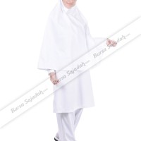 Setelan Haji Umroh Warna Putih Busana Muslim Wanita - Amara By Sykava