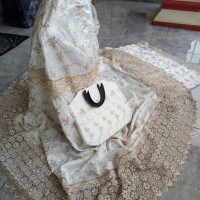 Mukena Sutra Paris Milo | Mukenah Putih Tulang Renda | Handmade
