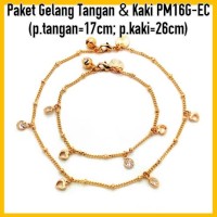 Jual Paket Gelang Tangan&Kaki Perhiasan Lapis Emas Gold PM16G Murah
