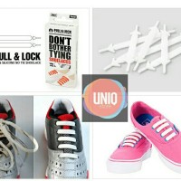 Jual Pull & Lock 100% Silcone Shoelaces - Tali Sepatu Unik Bahan Silikon Murah