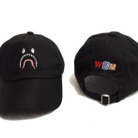 Jual Topi Bape Shark Cap Dad Hat Black Murah