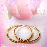 Yaxiya anting gipsy perhiasan imitasi lapis emas aksesoris gold18k 484