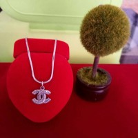 KALUNG WANITA PERAK 925 / PERHIASAN SILVER LAPIS EMAS PUTIH/PERAK ASLI