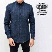 OBRAL BAJU KANTOR DISTRO FLANEL KOTAK2 BIRU HIJAU KOREA SLIM MURAH