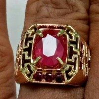 Jual GIA Certified Red Blood 3.53 Ct RUBY Burma With 14 Gram Golden Ring Murah