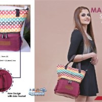 cooler thermal bag GabaG Maroon Tote / tas asi bonus 2 ice gel besar