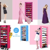 Jual Rak Sepatu 10 Tingkat 9 Ruang Portable Multifungsi Murah Anti Debu Murah