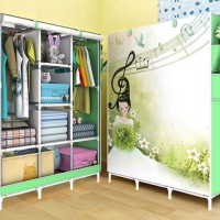Lemari Pakaian BESAR Motif MUSIC Wardrobe Unik Anak Kos Rak Baju Kain