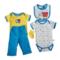 Pakaian Bayi Murah - JUMPER BABY SETELAN KA'EL MOBIL SET 5 PCS (MM 774