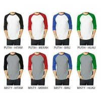 Jual KAOS RAGLAN 3/4 / KAOS REGLAN / KAOS POLOS / T-SHIRT Murah