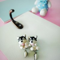 anting anjing doggy puppy giwang aksesoris hiasan stassel lucu korea