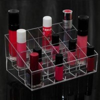 Jual OG019 Tempat Lipstik Kosmetik 24 Grid Acrylic Lipstick Organizer Small Murah
