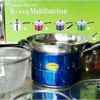 Panci 2 in 1 Deep Fryer dan Steamer Vavinci / Penggorengan dan Steamer
